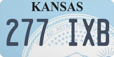 KS license plate 277IXB
