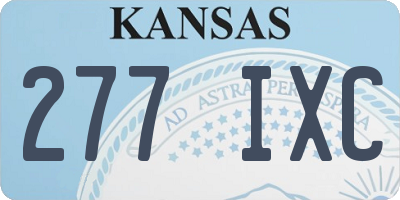 KS license plate 277IXC