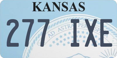 KS license plate 277IXE