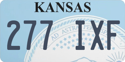 KS license plate 277IXF