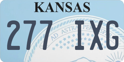 KS license plate 277IXG