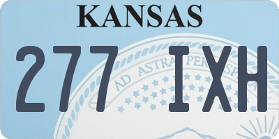 KS license plate 277IXH