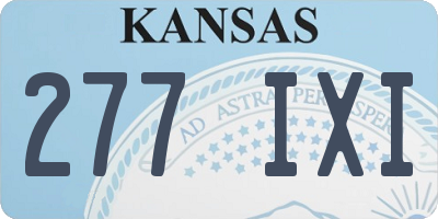 KS license plate 277IXI