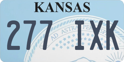 KS license plate 277IXK