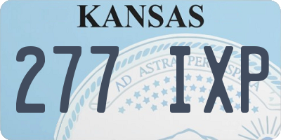 KS license plate 277IXP