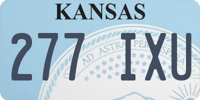 KS license plate 277IXU