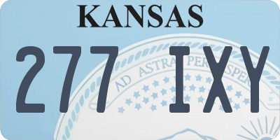 KS license plate 277IXY