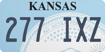 KS license plate 277IXZ
