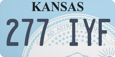 KS license plate 277IYF