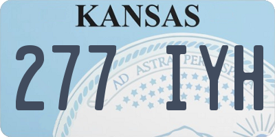 KS license plate 277IYH