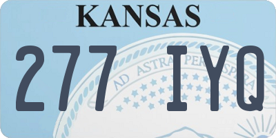 KS license plate 277IYQ