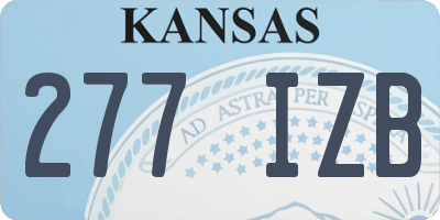 KS license plate 277IZB