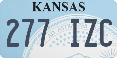 KS license plate 277IZC