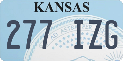 KS license plate 277IZG