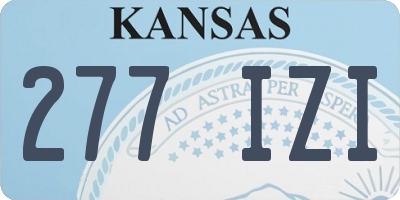 KS license plate 277IZI