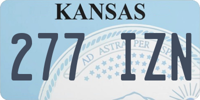 KS license plate 277IZN