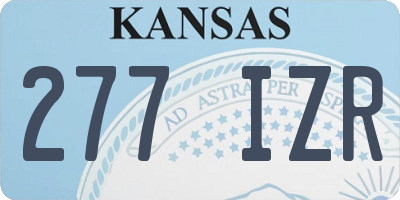 KS license plate 277IZR