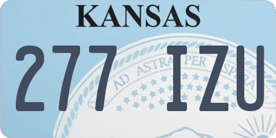 KS license plate 277IZU