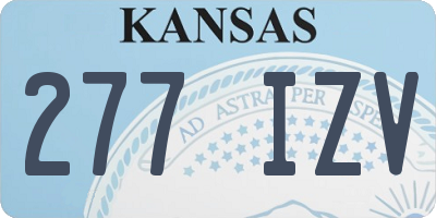 KS license plate 277IZV