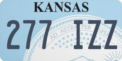 KS license plate 277IZZ