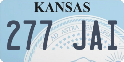 KS license plate 277JAI