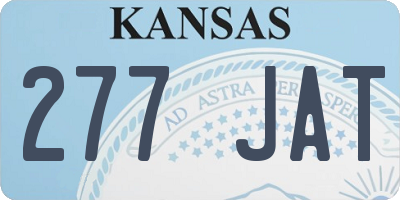 KS license plate 277JAT