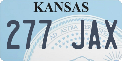 KS license plate 277JAX