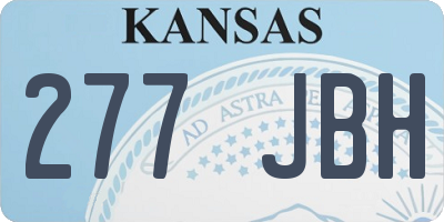 KS license plate 277JBH