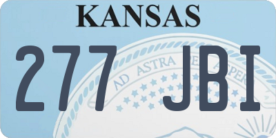 KS license plate 277JBI