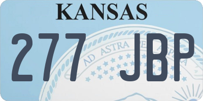 KS license plate 277JBP