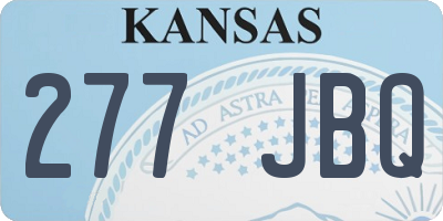 KS license plate 277JBQ