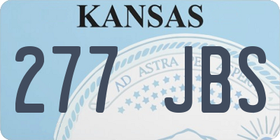 KS license plate 277JBS