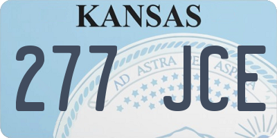 KS license plate 277JCE