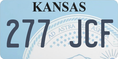 KS license plate 277JCF