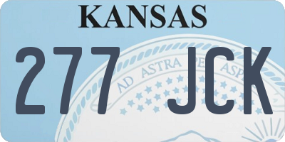KS license plate 277JCK