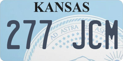 KS license plate 277JCM