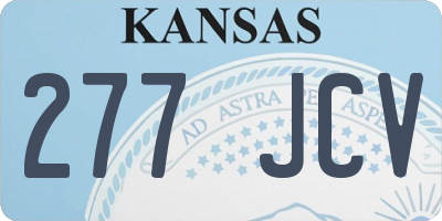KS license plate 277JCV
