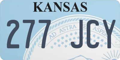 KS license plate 277JCY