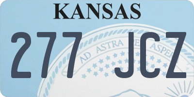 KS license plate 277JCZ