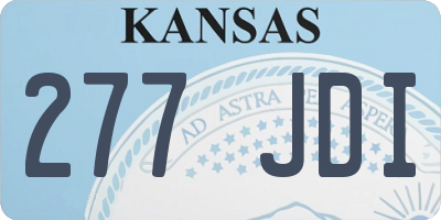 KS license plate 277JDI