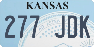 KS license plate 277JDK