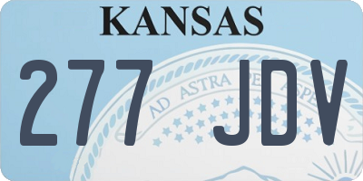 KS license plate 277JDV