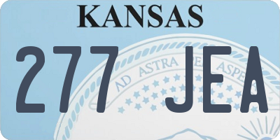 KS license plate 277JEA