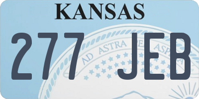 KS license plate 277JEB