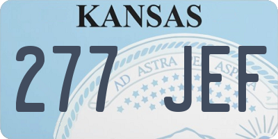 KS license plate 277JEF