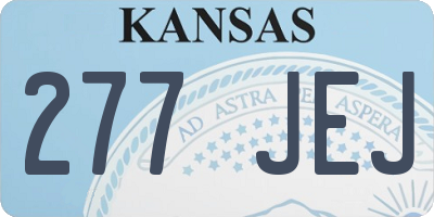 KS license plate 277JEJ