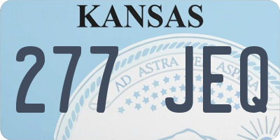 KS license plate 277JEQ