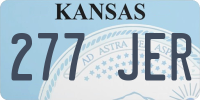 KS license plate 277JER