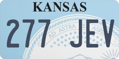 KS license plate 277JEV