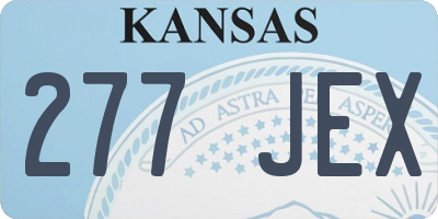KS license plate 277JEX